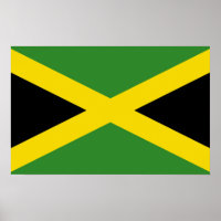 Impression encadrée avec Drapeau de Jamaïque