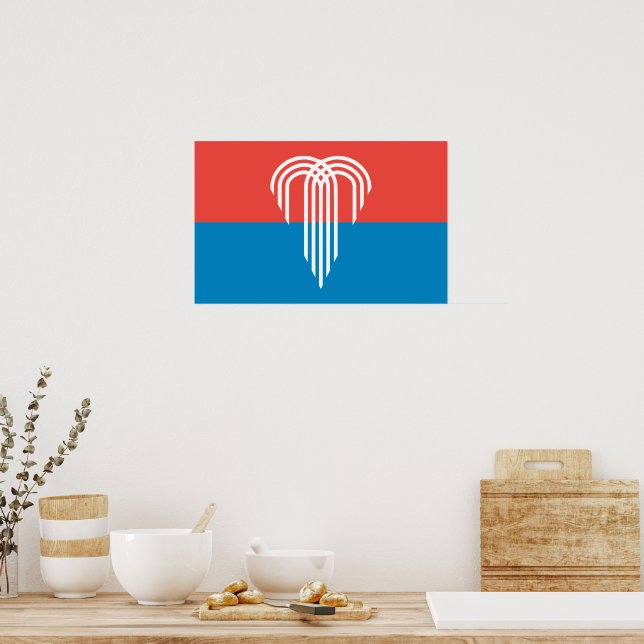 Impression encadrée avec Drapeau de Kansas City, M (Cuisine)