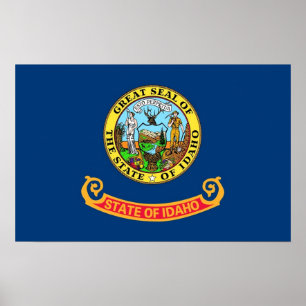 Impression encadrée avec Drapeau de l'Idaho, U.S.A