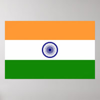 Impression encadrée avec Drapeau de l'Inde