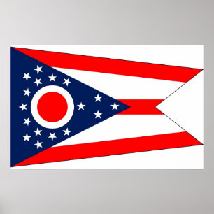 Impression encadrée avec Drapeau de l'Ohio, U.S.A.