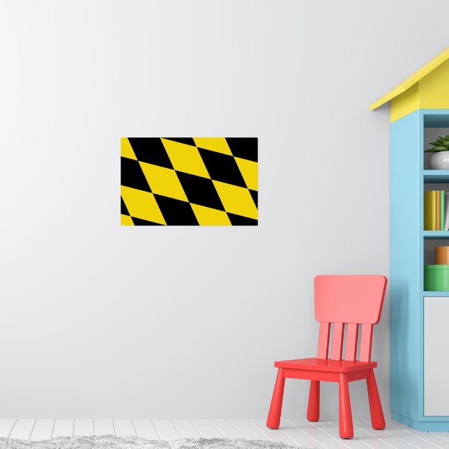 Impression encadrée avec Drapeau de Munich, Allema (Pépinière 1)