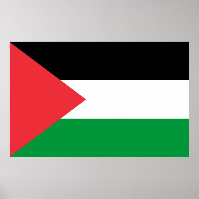 Impression encadrée avec Drapeau de Palestine (Devant)