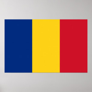 Impression encadrée avec Drapeau de Roumanie