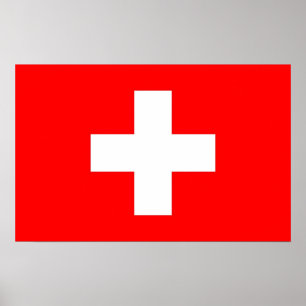 Impression encadrée avec Drapeau de Suisse