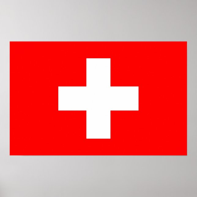 Impression encadrée avec Drapeau de Suisse (Devant)
