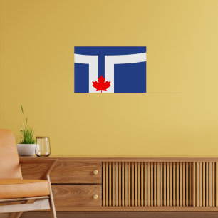 Impression encadrée avec Drapeau de Toronto, Ontar