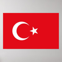 Impression encadrée avec Drapeau de Turquie