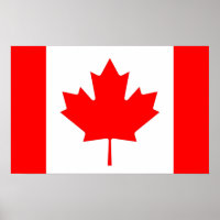Impression encadrée avec Drapeau du Canada