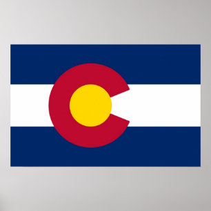 Impression encadrée avec Drapeau du Colorado, U.S.