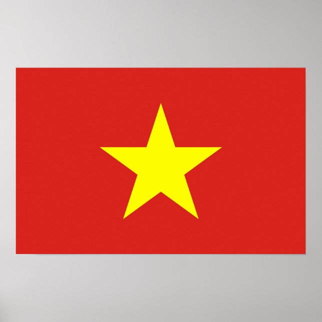 Impression encadrée avec Drapeau du Vietnam (Devant)