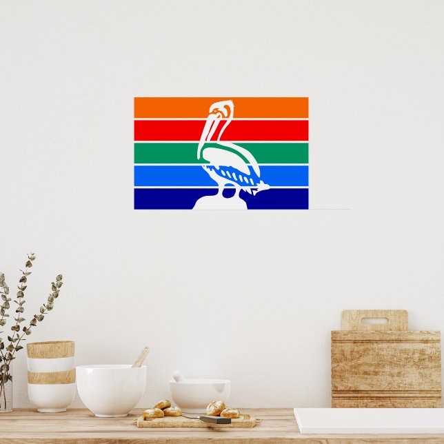 Impression encadrée avec le drapeau de Saint-Péter (Cuisine)