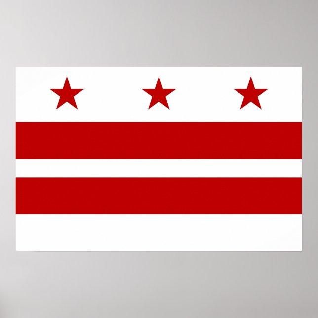 Impression encadrée avec le drapeau de Washington  (Devant)
