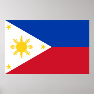 Impression encadrée avec le drapeau des Philippine