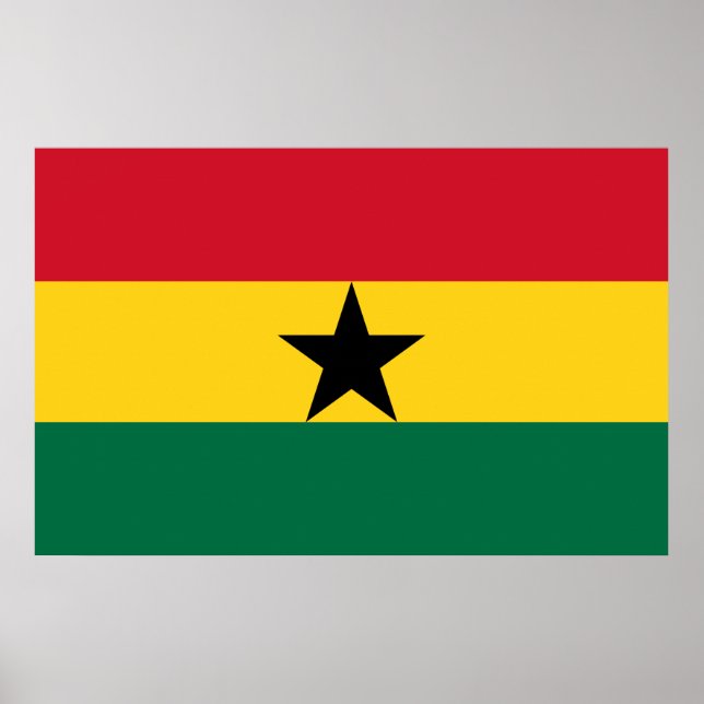 Impression encadrée avec le drapeau du Ghana (Devant)