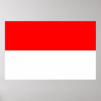 Impression encadrée avec le drapeau indonésien
