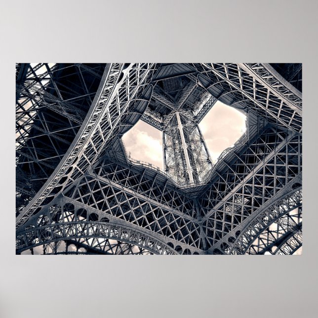 Impression encadrée en acier Eiffel (Devant)
