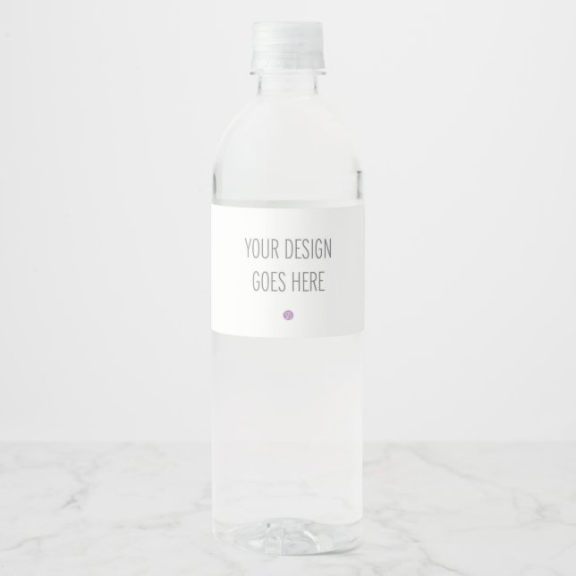 Impression Étiquette de bouteille d'eau de 8 po x  (Devant)