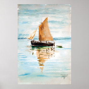 Impression expressionniste d'un bateau à voile d'E
