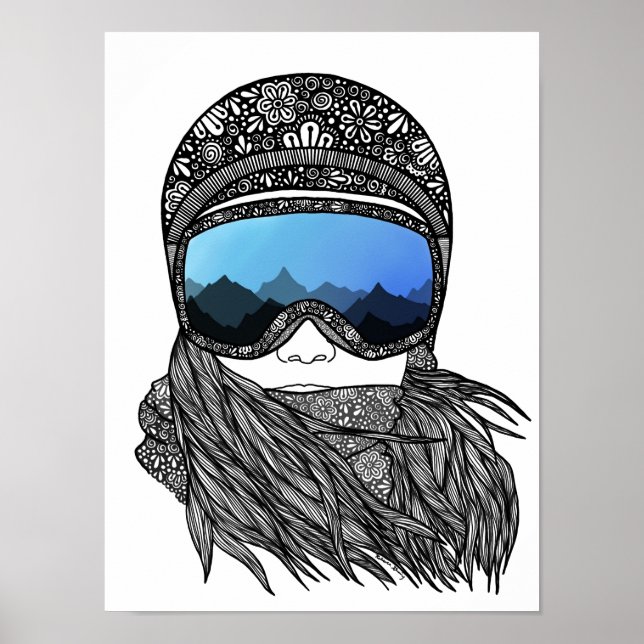 Impression fille de skieur (Devant)