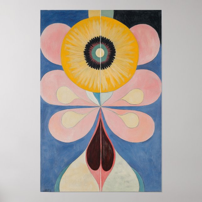 Impression florale Abstraite - Pastels - Géométriq (Devant)