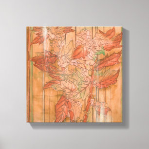 Impression florale orange moderne sur Arrière - pl