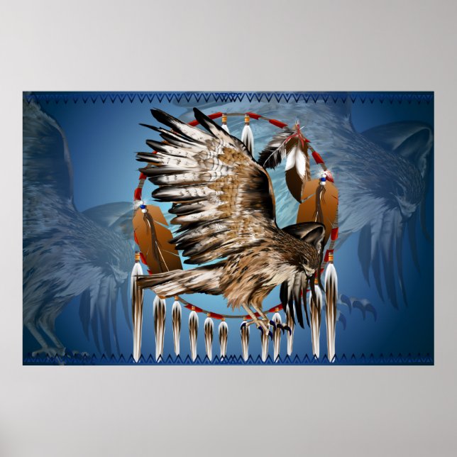 Impression Flying Hawk Dreamcatcher (Devant)