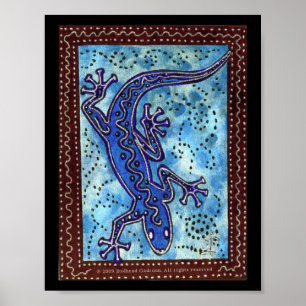 Impression Gecko bleu