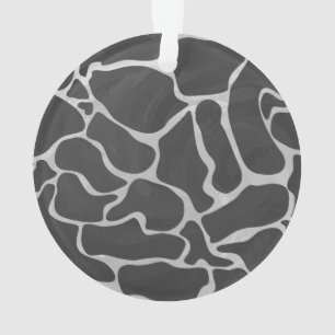 Impression Giraffe noir et gris clair