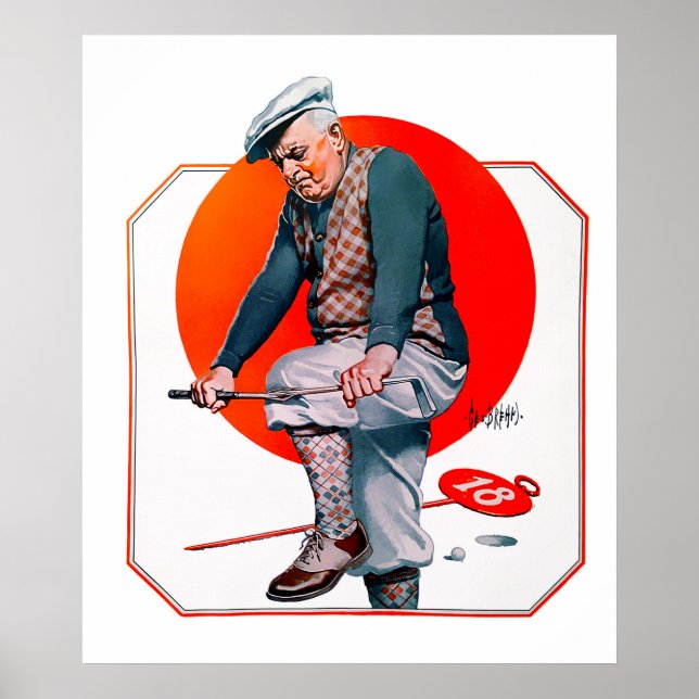 Impression Golfer vintage 1924 (Devant)