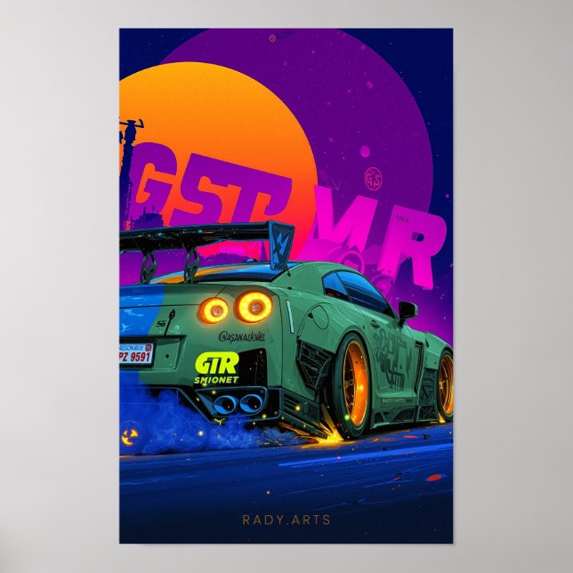 Impression GTR Street Racing futuriste (Devant)