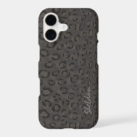 Impression guépard gris noir cool monogramme