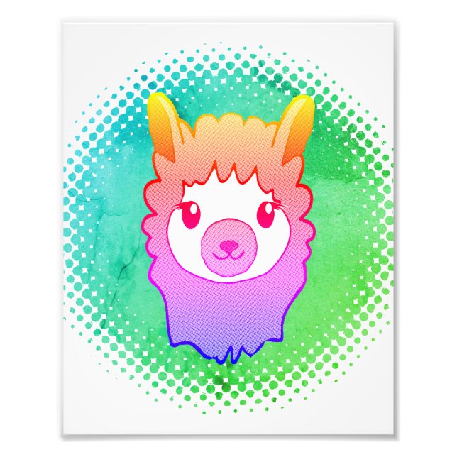 Impression Llama Art coloré (Devant)