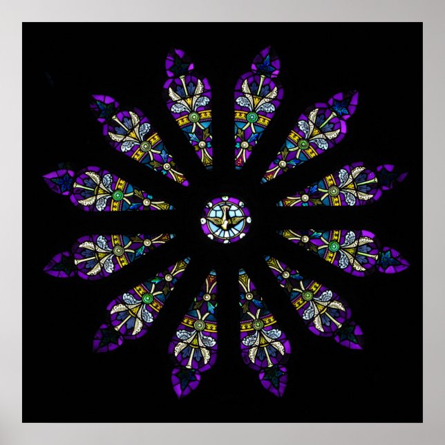 Impression Mandala en verre tendu (Devant)