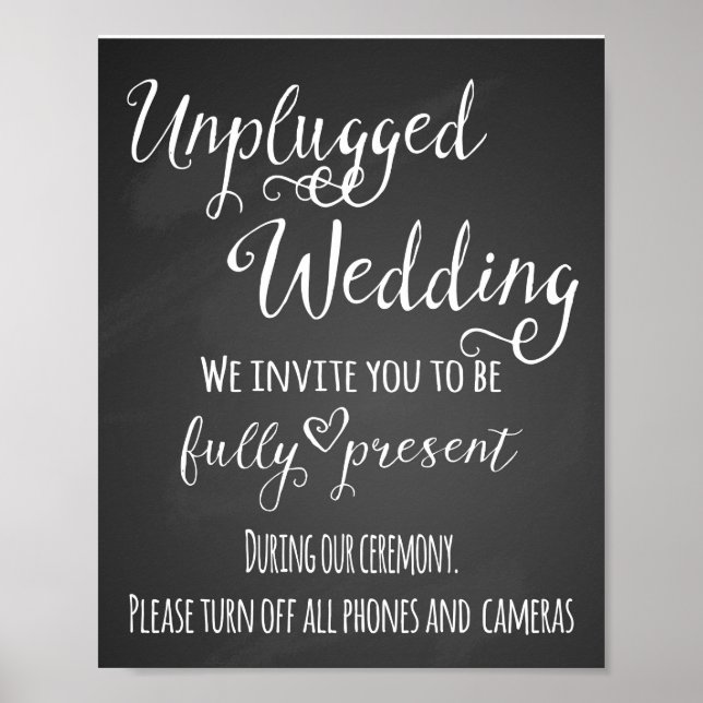 Impression mariage débranchée Chalkboard (Devant)