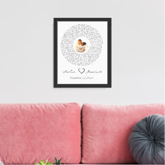 Impression Mariage personnalisée - Noms personnali
