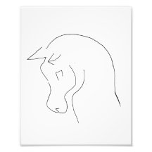 Impression minimaliste du cheval