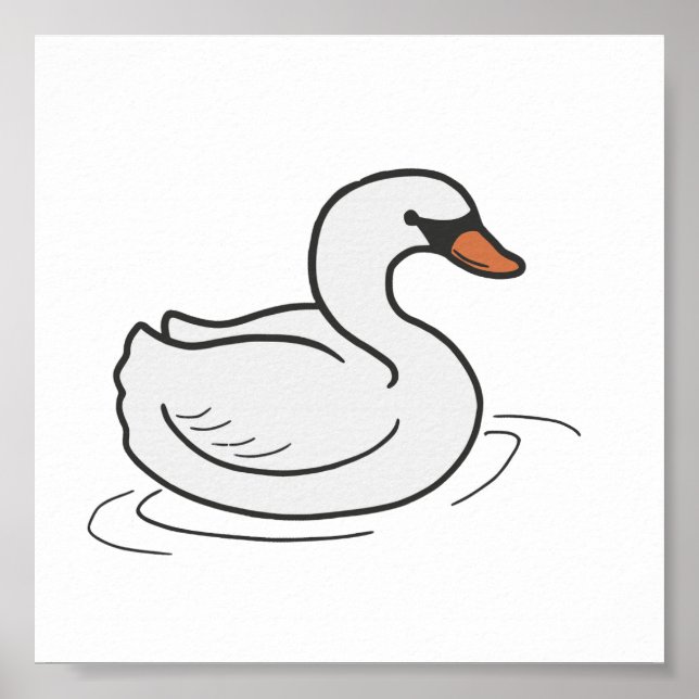 Impression minuscule du cygne forestier (Devant)