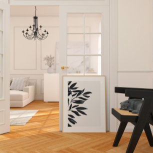 Impression monochromatique noir et blanc japandi