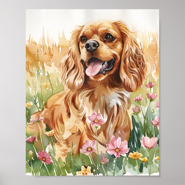 Impression murale Cavalier King Charles Spaniel (Devant)