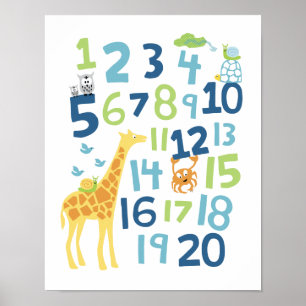 Impression murale de la pépinière numéro Giraffe