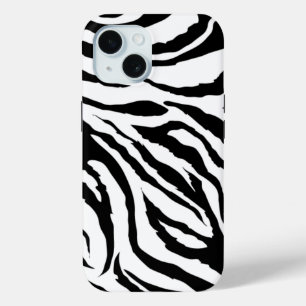 Impression noir et blanc Funky Zebra   Coque de té
