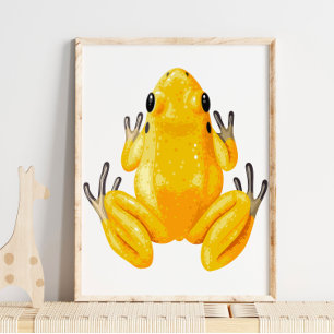 Impression numérique de grenouille jaune   Impress