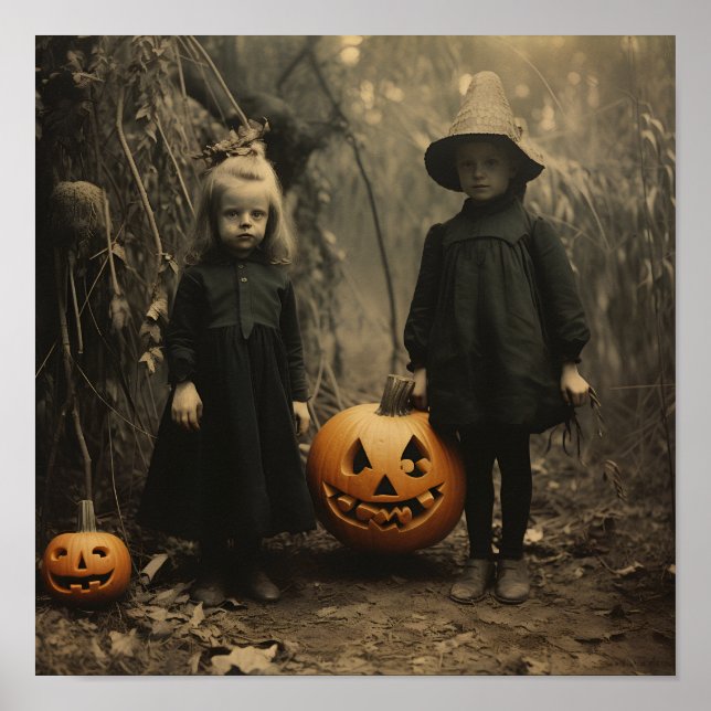 Impression numérique Halloween vintage (Devant)