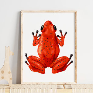Impression numérique Red Frog   Impression murale 