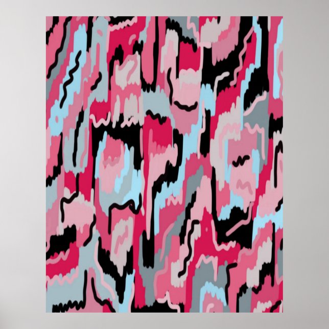 Impression numérique rouge et noire (Devant)