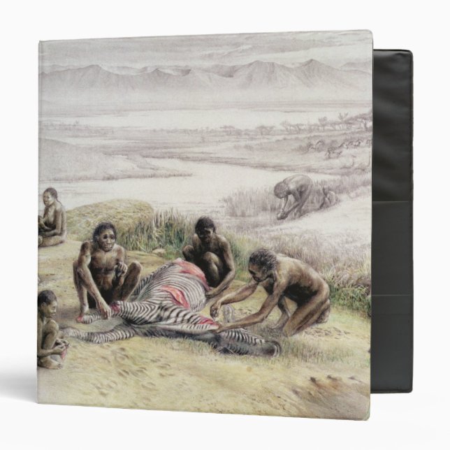 Impression of a camp occupied by Homo habilis Binder (Front/Inside)