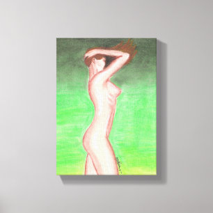 Impression on Fabric (fatty pastel) - 20x28x1,91cm Canvas Print