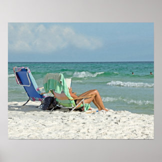 Impression Peinture 16x20 Reposant Sur La Plage