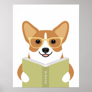 Impression personnalisée de chien Corgi